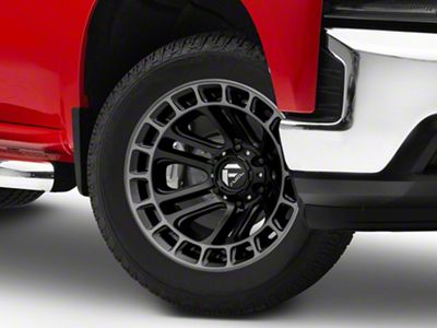 Fuel Wheels Heater Matte Black Double Dark Tint Machined 6-Lug Wheel; 20x10; -18mm Offset (19-25 Silverado 1500)