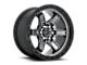 Fuel Wheels Kicker Matte Gunmetal with Black Bead Ring 6-Lug Wheel; 18x9; 1mm Offset (19-24 Silverado 1500)