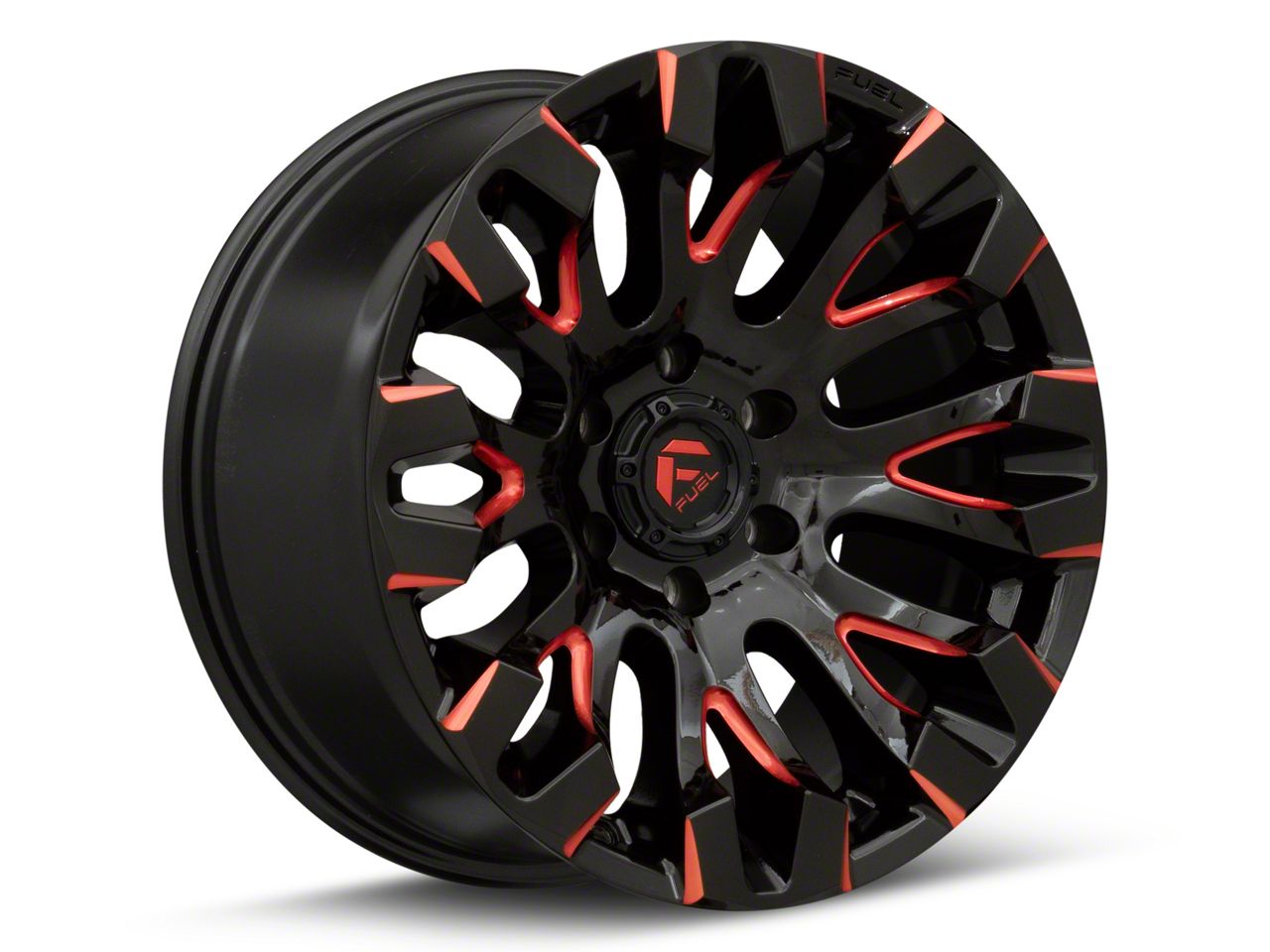 Fuel Wheels Silverado 1500 Quake Gloss Black Milled with Red