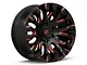 Fuel Wheels Quake Gloss Black Milled with Red Tint 6-Lug Wheel; 18x9; 1mm Offset (19-24 Silverado 1500)