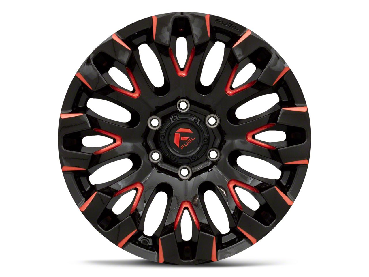 ウルージ Fuel Wheels Silverado 1500 Quake Gloss Black Milled with Red