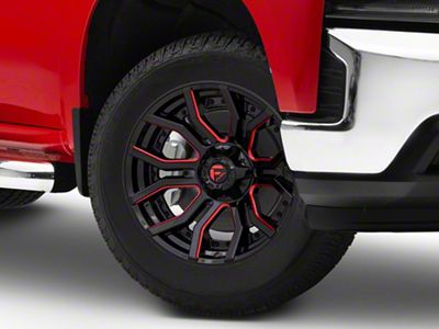 Fuel Wheels Rage Gloss Black Red Tinted 6-Lug Wheel; 20x10; -18mm Offset (19-24 Silverado 1500)