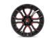 Fuel Wheels Rage Gloss Black with Red Tinted Clear 6-Lug Wheel; 22x10; -18mm Offset (19-24 Silverado 1500)