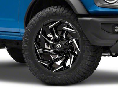 Fuel Wheels Reaction Gloss Black Milled 6-Lug Wheel; 18x9; -12mm Offset (19-25 Silverado 1500)