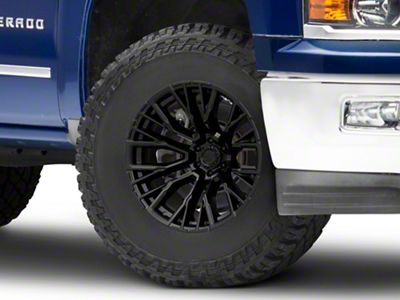 Fuel Wheels Rebar Blackout 6-Lug Wheel; 17x9; -12mm Offset (14-18 Silverado 1500)