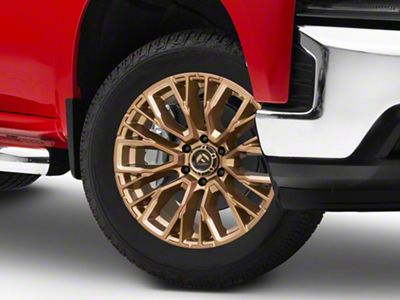 Fuel Wheels Rebar Platinum Bronze Milled 6-Lug Wheel; 20x9; 20mm Offset (19-25 Silverado 1500)