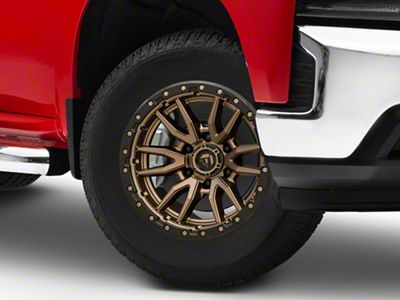 Fuel Wheels Rebel Matte Bronze with Black Bead Ring 6-Lug Wheel; 18x9; -12mm Offset (19-24 Silverado 1500)