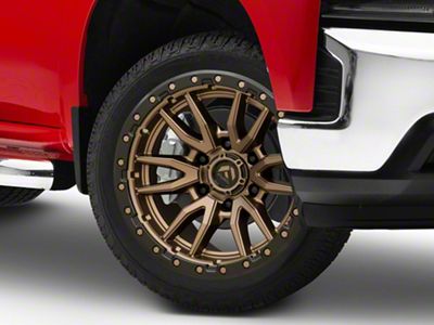 Fuel Wheels Rebel Matte Bronze with Black Bead Ring 6-Lug Wheel; 22x10; -13mm Offset (19-25 Silverado 1500)