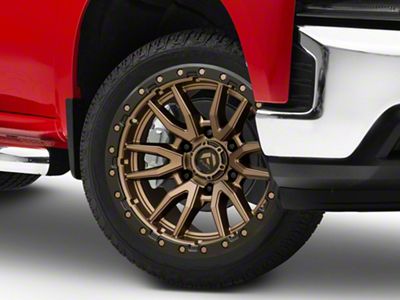 Fuel Wheels Rebel Matte Bronze with Black Bead Ring 6-Lug Wheel; 22x9; 20mm Offset (19-25 Silverado 1500)