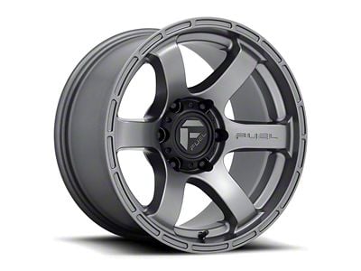 Fuel Wheels Rush Textured Anthracite 6-Lug Wheel; 18x9; 1mm Offset (19-25 Silverado 1500)