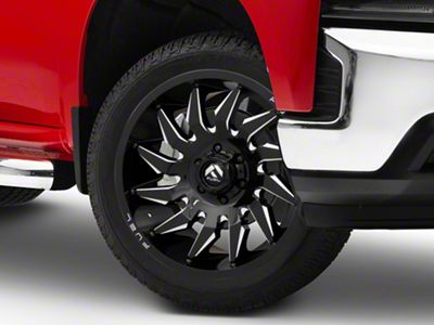 Fuel Wheels Saber Gloss Black Milled 6-Lug Wheel; 24x12; -44mm Offset (19-25 Silverado 1500)