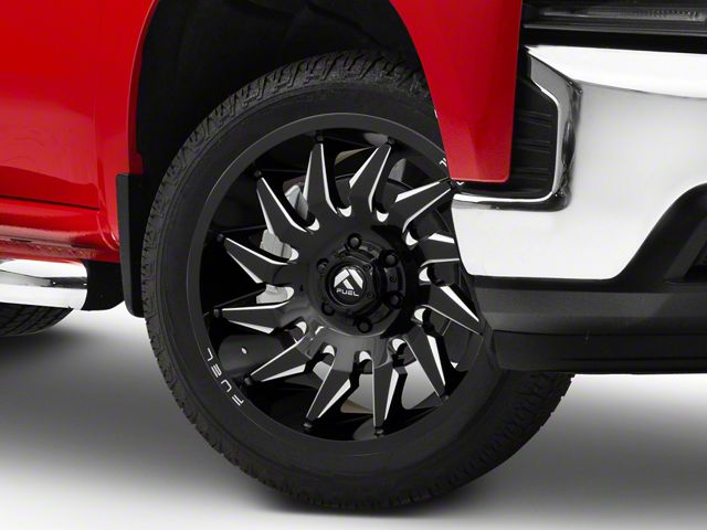 Fuel Wheels Saber Gloss Black Milled 6-Lug Wheel; 24x12; -44mm Offset (19-24 Silverado 1500)