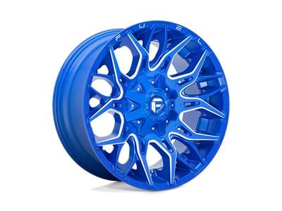 Fuel Wheels Twitch Anodized Blue Milled 6-Lug Wheel; 20x10; -18mm Offset (19-24 Silverado 1500)
