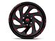 Fuel Wheels Vortex Gloss Black Red Tinted 6-Lug Wheel; 20x10; -19mm Offset (19-24 Silverado 1500)