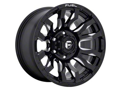 Fuel Wheels Blitz Gloss Black Milled 8-Lug Wheel; 20x9; 1mm Offset (20-24 Silverado 2500 HD)