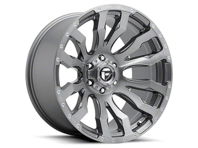 Fuel Wheels Blitz Platinum Brushed Gunmetal 8-Lug Wheel; 20x10; -18mm Offset (07-10 Silverado 2500 HD)