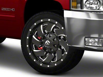 Fuel Wheels Cleaver Gloss Black Milled 8-Lug Wheel; 22x12; -44mm Offset (07-10 Silverado 2500 HD)
