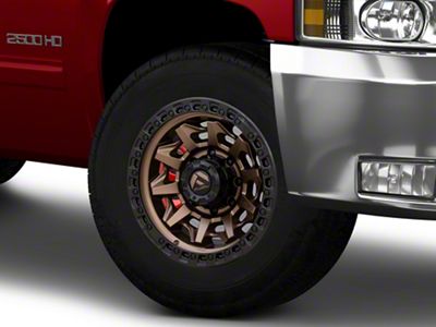 Fuel Wheels Covert Matte Bronze with Black Bead Ring 8-Lug Wheel; 18x9; -12mm Offset (07-10 Silverado 2500 HD)