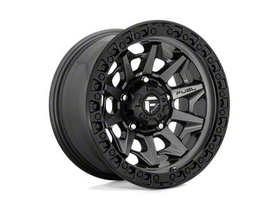 Fuel Wheels Covert Matte Gunmetal with Black Bead Ring 8-Lug Wheel; 18x9; 1mm Offset (07-10 Silverado 2500 HD)