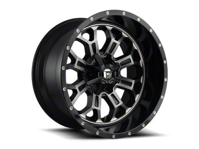 Fuel Wheels Crush Gloss Black Machined Double Dark Tint 8-Lug Wheel; 18x9; 1mm Offset (20-25 Silverado 2500 HD)