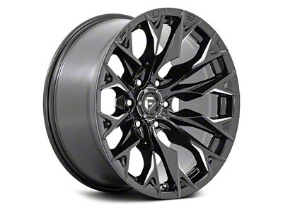 Fuel Wheels Flame Gloss Black Milled 8-Lug Wheel; 20x9; 1mm Offset (20-24 Silverado 2500 HD)