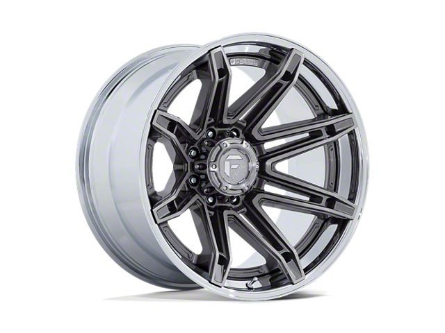 Fuel Wheels Fusion Forged Brawl Platinum with Chrome Lip 8-Lug Wheel; 22x10; -18mm Offset (20-24 Silverado 2500 HD)