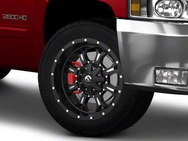 Fuel Wheels Krank Matte Black Milled 8-Lug Wheel; 20x9; 1mm Offset (07-10 Silverado 2500 HD)