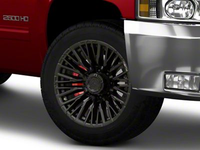 Fuel Wheels Rebar Blackout 8-Lug Wheel; 20x10; -18mm Offset (07-10 Silverado 2500 HD)