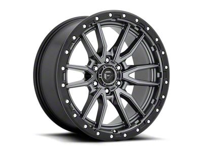 Fuel Wheels Rebel Matte Gunmetal with Black Ring 8-Lug Wheel; 22x10; -18mm Offset (20-24 Silverado 2500 HD)