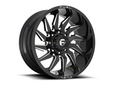 Fuel Wheels Saber Gloss Black Milled 8-Lug Wheel; 20x9; 20mm Offset (07-10 Silverado 2500 HD)