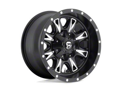 Fuel Wheels Strike Gloss Black Milled 8-Lug Wheel; 22x12; -44mm Offset (20-24 Silverado 2500 HD)