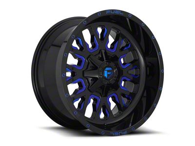 Fuel Wheels Stroke Gloss Black with Blue Tint Clear 8-Lug Wheel; 20x9; 20mm Offset (07-10 Silverado 2500 HD)