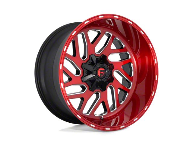 Fuel Wheels Triton Candy Red Milled 8-Lug Wheel; 20x10; -18mm Offset (20-24 Silverado 2500 HD)