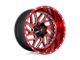 Fuel Wheels Triton Candy Red Milled 8-Lug Wheel; 22x10; -18mm Offset (20-24 Silverado 2500 HD)