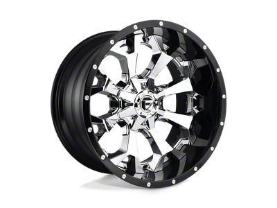 Fuel Wheels Assault Chrome with Gloss Black Lip 8-Lug Wheel; 22x10; -13mm Offset (07-10 Silverado 3500 HD SRW)
