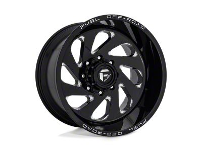 Fuel Wheels Clash Gloss Black Milled 8-Lug Wheel; 20x9; 20mm Offset (07-10 Silverado 3500 HD SRW)