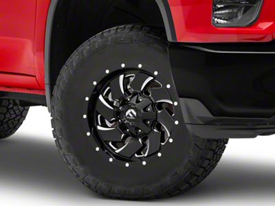 Fuel Wheels Cleaver Gloss Black Milled 8-Lug Wheel; 18x9; 20mm Offset (20-24 Silverado 3500 HD SRW)