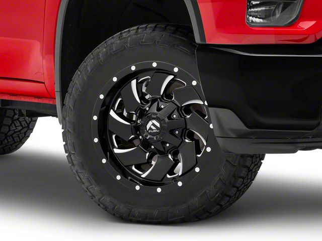 Fuel Wheels Cleaver Gloss Black Milled 8-Lug Wheel; 20x10; -18mm Offset (20-24 Silverado 3500 HD SRW)