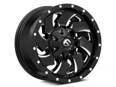 Fuel Wheels Cleaver Gloss Black Milled 8-Lug Wheel; 20x9; 1mm Offset (20-24 Silverado 3500 HD SRW)