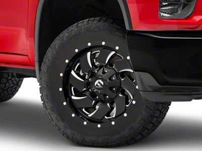 Fuel Wheels Cleaver Gloss Black Milled 8-Lug Wheel; 20x9; 1mm Offset (20-24 Silverado 3500 HD SRW)