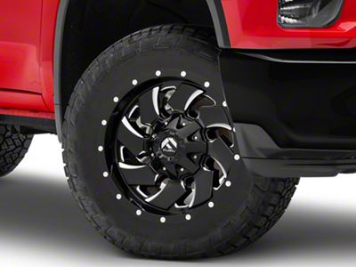 Fuel Wheels Cleaver Gloss Black Milled 8-Lug Wheel; 20x9; 20mm Offset (20-24 Silverado 3500 HD SRW)