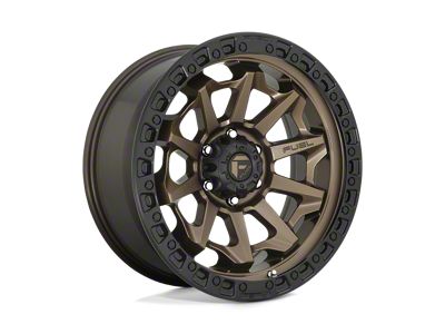 Fuel Wheels Covert Matte Bronze with Black Bead Ring 8-Lug Wheel; 20x10; -18mm Offset (07-10 Silverado 3500 HD SRW)