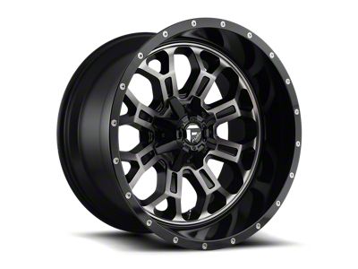Fuel Wheels Crush Gloss Black Machined Double Dark Tint 8-Lug Wheel; 20x10; -18mm Offset (20-25 Silverado 3500 HD SRW)