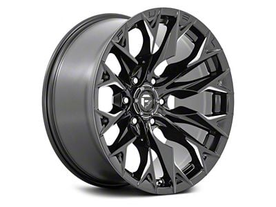 Fuel Wheels Flame Gloss Black Milled 8-Lug Wheel; 20x9; 20mm Offset (20-24 Silverado 3500 HD SRW)