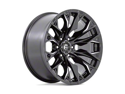 Fuel Wheels Flame Gloss Black Milled 8-Lug Wheel; 20x10; -18mm Offset (07-10 Silverado 3500 HD SRW)