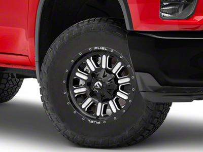 Fuel Wheels Hardline Gloss Black Milled 8-Lug Wheel; 18x9; 1mm Offset (20-25 Silverado 3500 HD SRW)