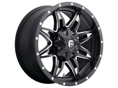 Fuel Wheels Lethal Matte Black Milled 8-Lug Wheel; 20x9; 1mm Offset (20-25 Silverado 3500 HD SRW)