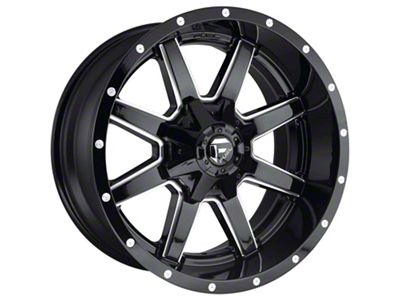 Fuel Wheels Maverick Gloss Black Milled 8-Lug Wheel; 18x9; 20mm Offset (20-24 Silverado 3500 HD SRW)