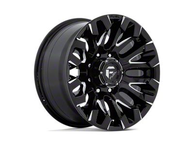 Fuel Wheels Quake Gloss Black Milled 8-Lug Wheel; 18x9; 1mm Offset (20-24 Silverado 3500 HD SRW)