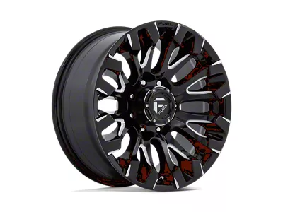 Fuel Wheels Quake Gloss Black Milled 8-Lug Wheel; 20x9; 1mm Offset (20-24 Silverado 3500 HD SRW)